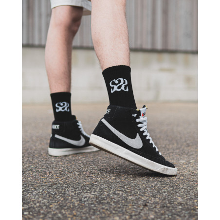 Chaussettes noires S2S Logo