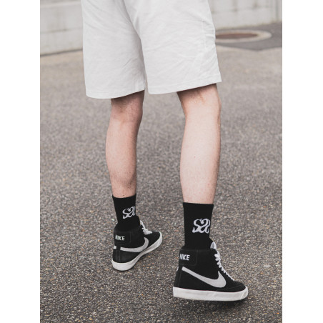 Chaussettes noires S2S Logo